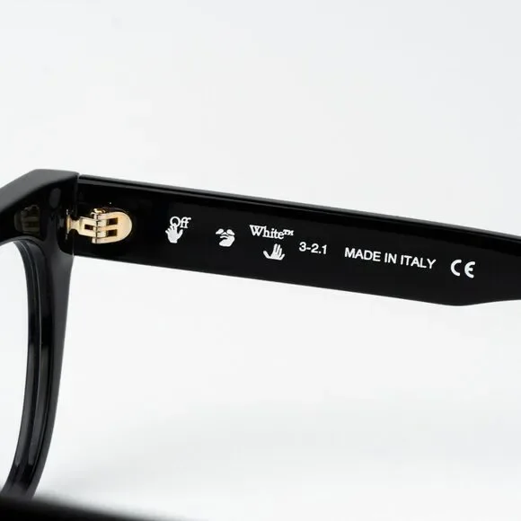 NEW Off-White STYLE 4 AF 11000 Black Blue Block Unisex Cat Eye Eyeglasses